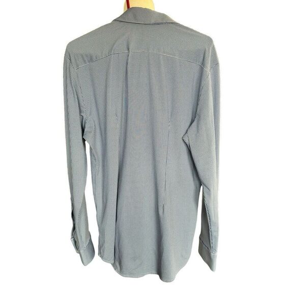 Mizzen + Main Shirt Mens XL Blue Button Up Spinnaker Trim Fit Performance - Picture 2 of 7